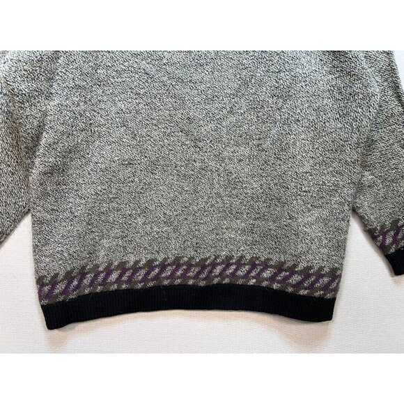 Vintage Stefanel Unisex Pullover Wool Sweater Knit L/XL Multi Geometric - Picture 12 of 12